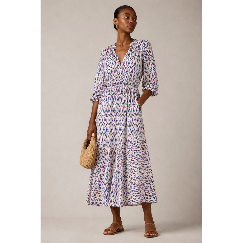 Isabel Marant S Arbela Maxi Dress $599 Long Sleeve Bohemian Pink 34 Small